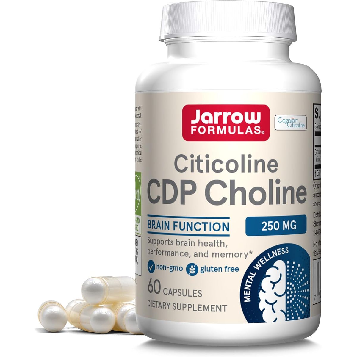 GENERICO - Jarrow Formulas Citicoline (CDP Coline) 250 mg - 60 cápsulas