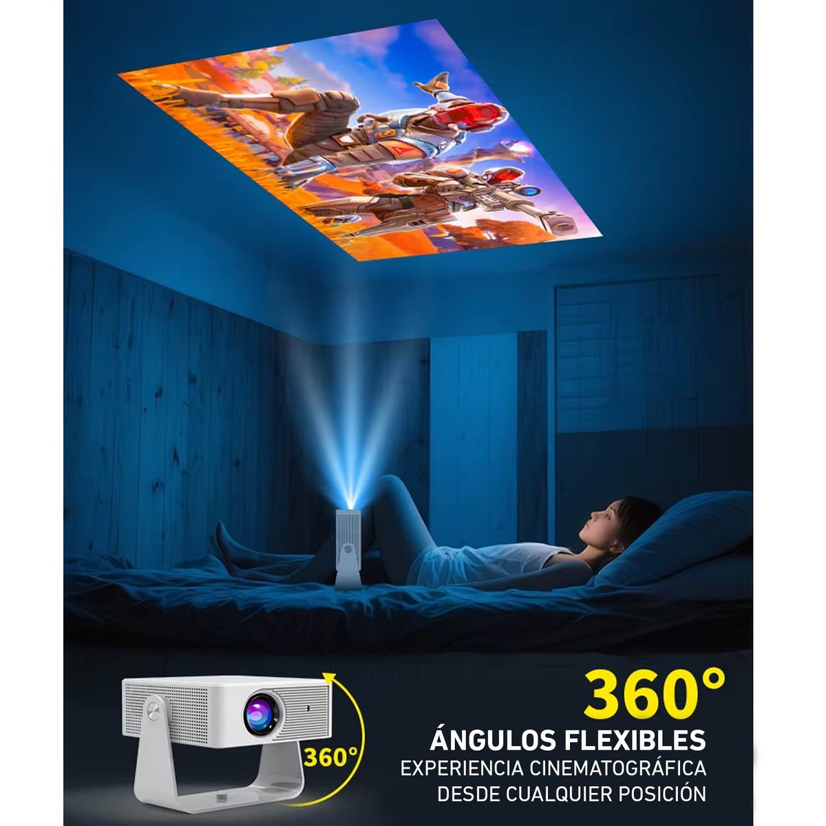 NEO DIGITAL - Proyector Y8S LED multimedia HD Wifi HDMI Android 4500 lúmenes