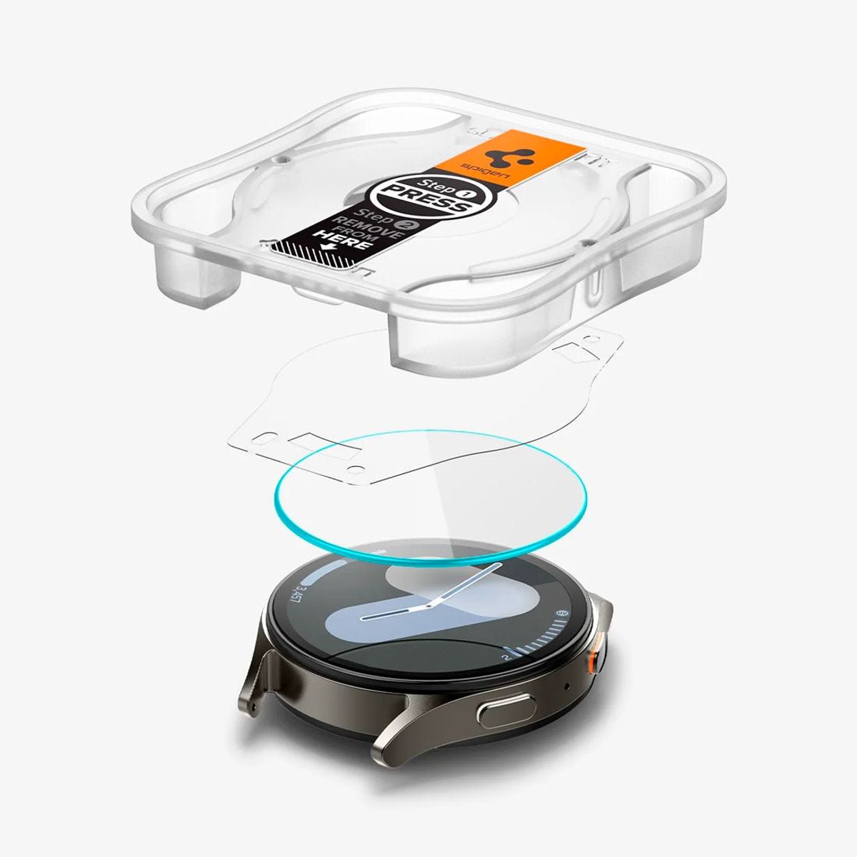SPIGEN - Protector Pantalla Galaxy Watch7 40MM Spigen EZ FIT GLAS.tR Vidrio Premium 2 UND