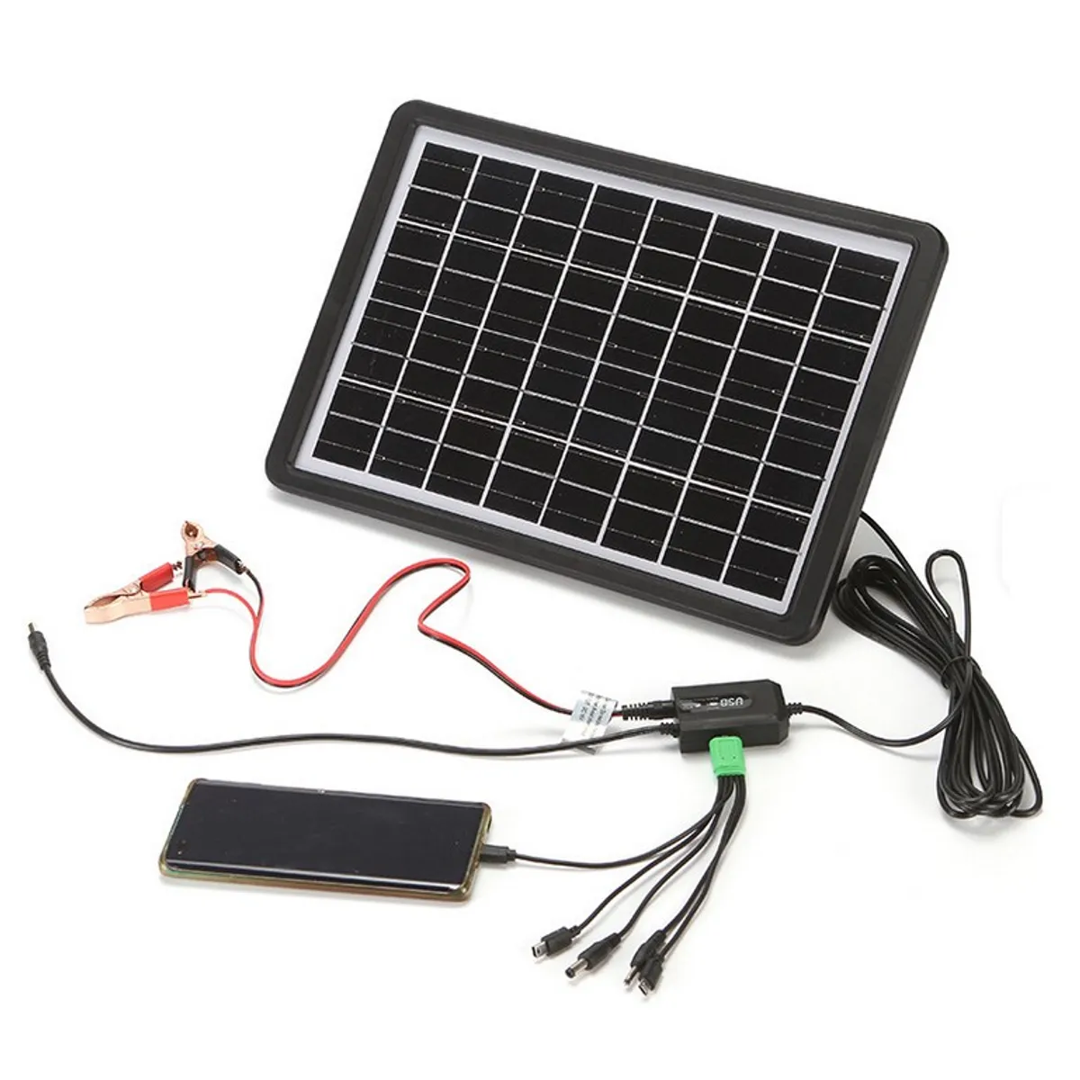 OEM - Cargador Solar - Panel 20W - Portatil Con Linterna