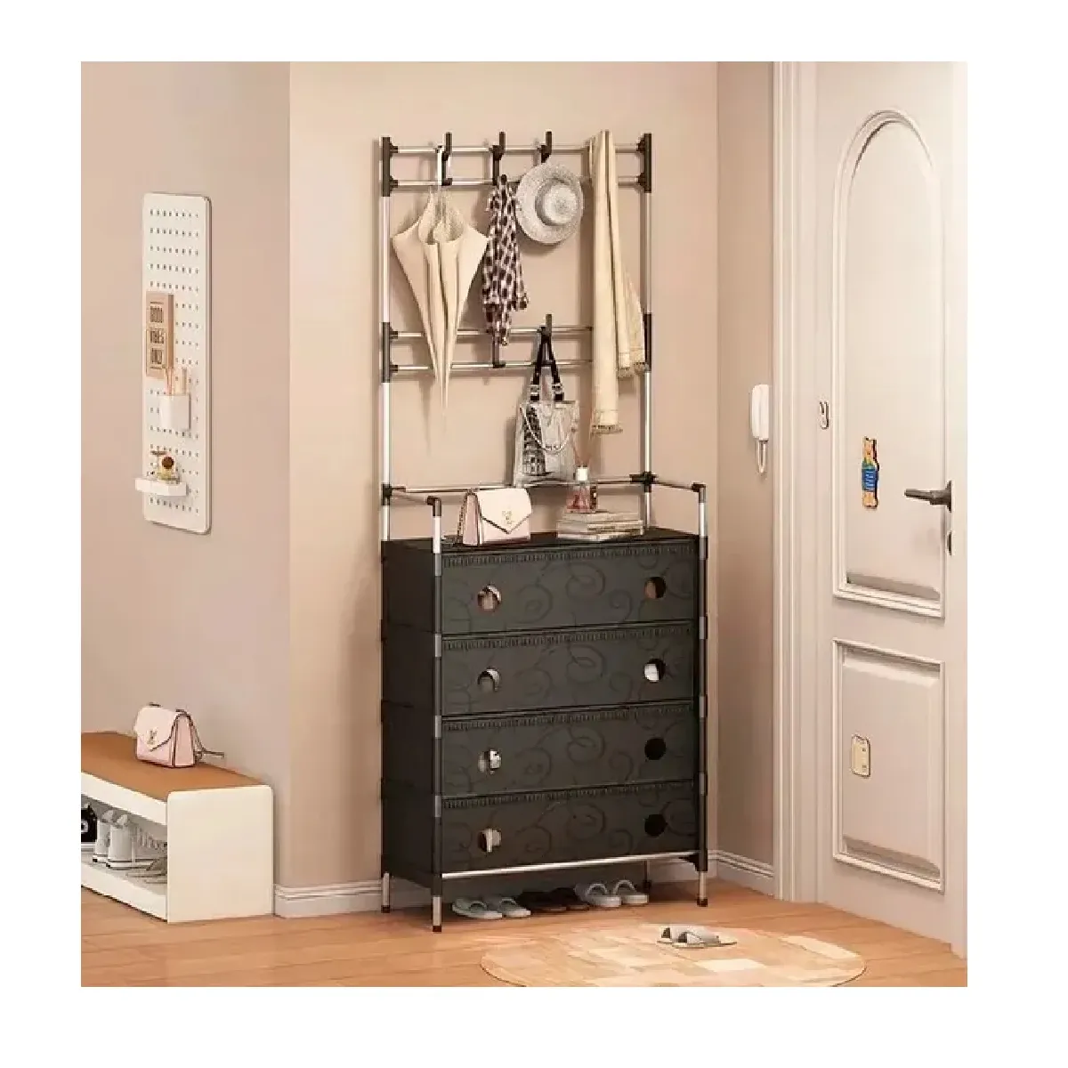 GENERICO - Perchero Zapatero Hannzo Modelo Perchero 4 Cajones