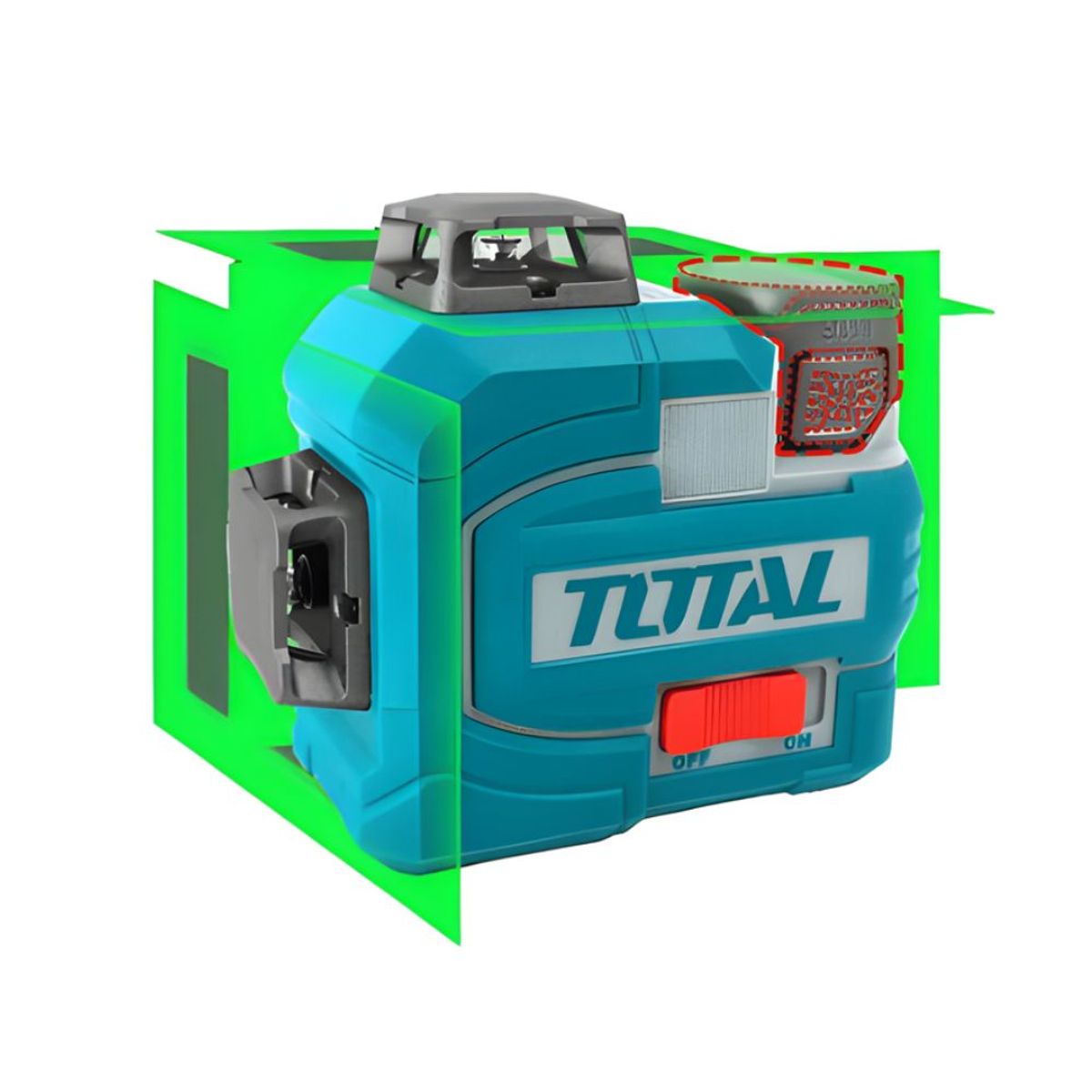 TOTAL TOOLS - Nivel Laser 3D 16v 12 Lineas 0-35M Verde 1X2.0AH y Accesorios - Total TLL301201
