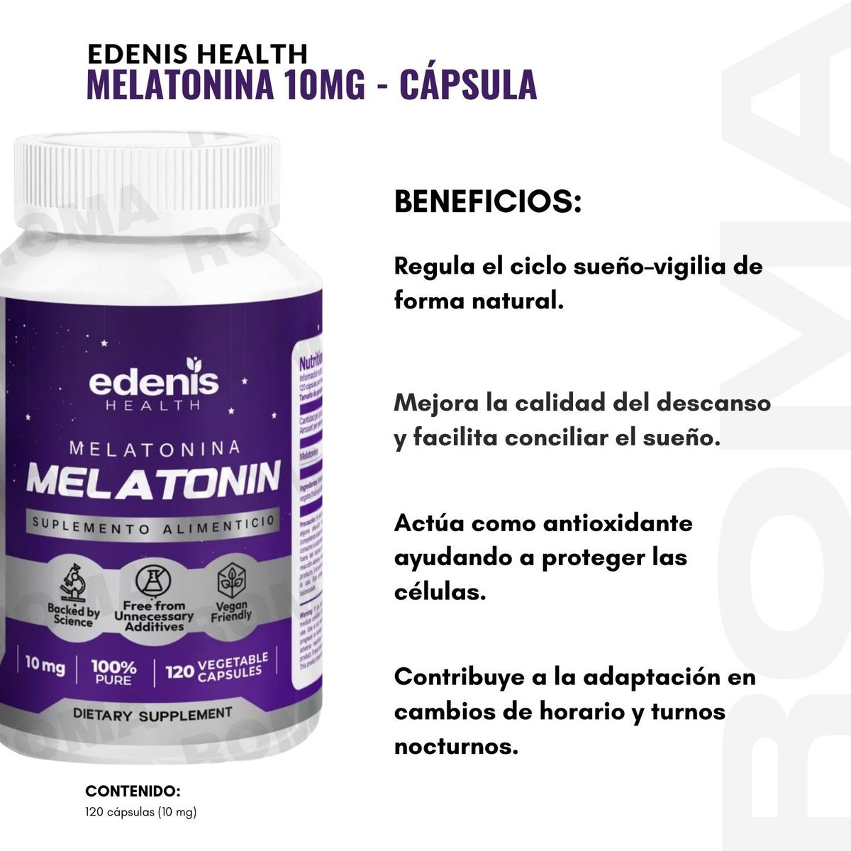 EDENIS HEALTH - MELATONINA CÁPSULAS EDENIS HEALTH