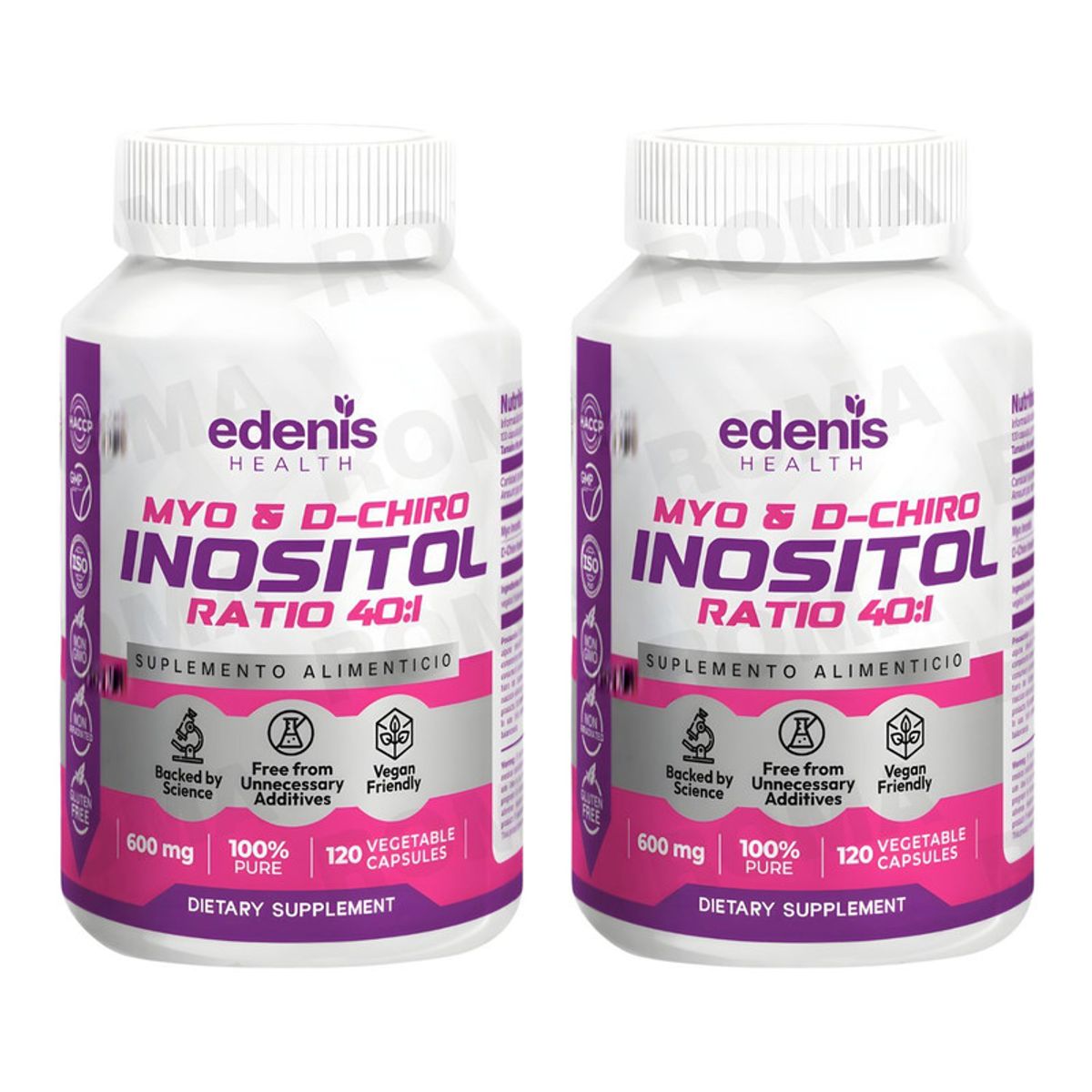 EDENIS HEALTH - PACK 2 MYO & D-CHIRO INOSITOL 120 CÁPSULAS EDENIS HEALTH