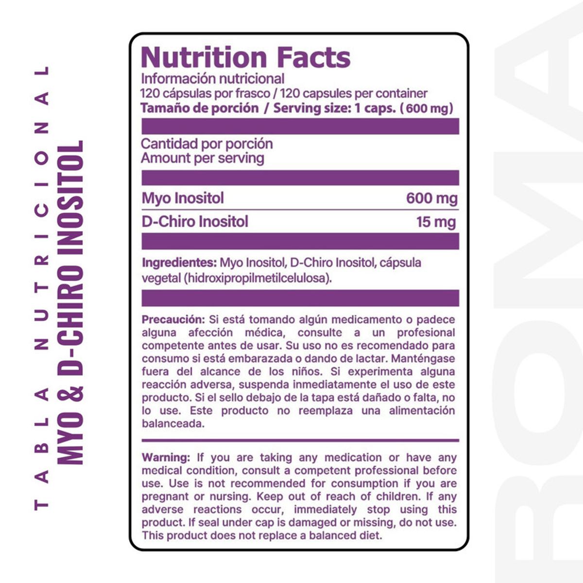 EDENIS HEALTH - PACK 2 MYO & D-CHIRO INOSITOL 120 CÁPSULAS EDENIS HEALTH