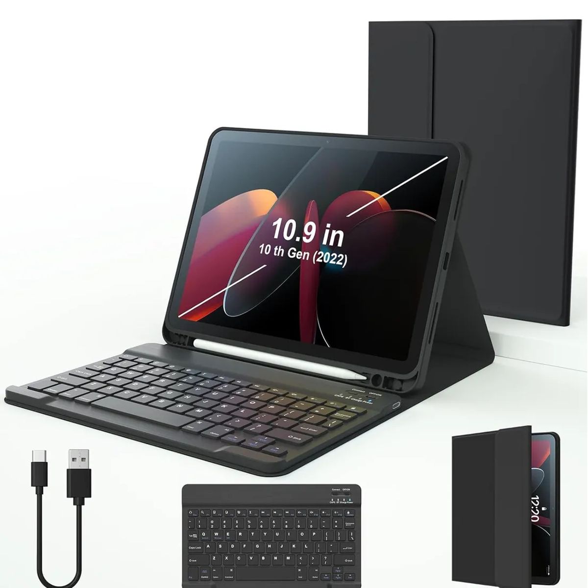 GENERICO - Funda Case Teclado Para iPad A16 11 2025 Y iPad 10 De 10,9