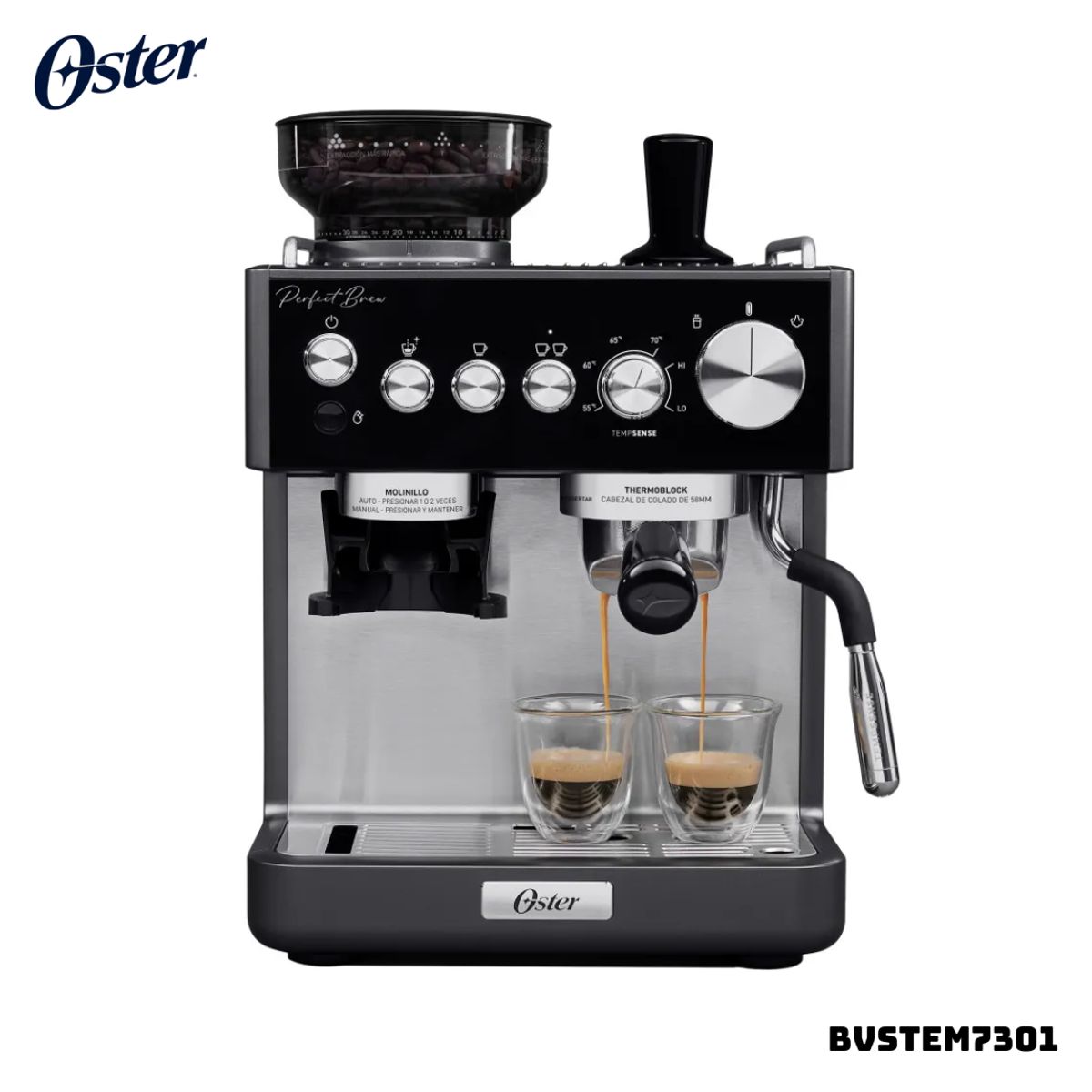 OSTER - CAFETERA OSTER PERFECT BREW ESPRESSO ACCESORIOS INCLUIDOS - BVSTEM7301