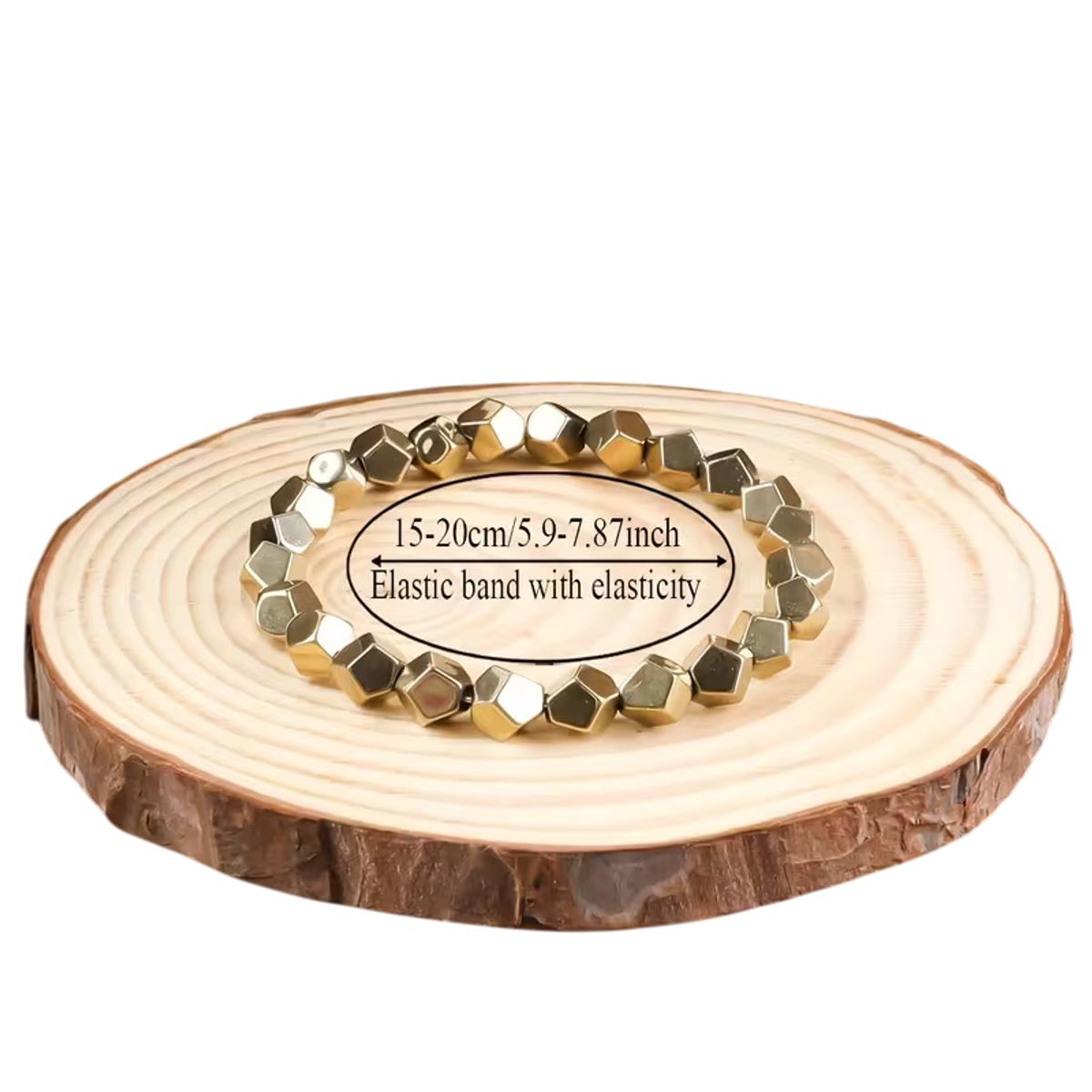 GENERICO - Pulsera de Pirita Bruta Hecha a Mano Joyería Bohemia para Riqueza y Fortaleza Espiritual