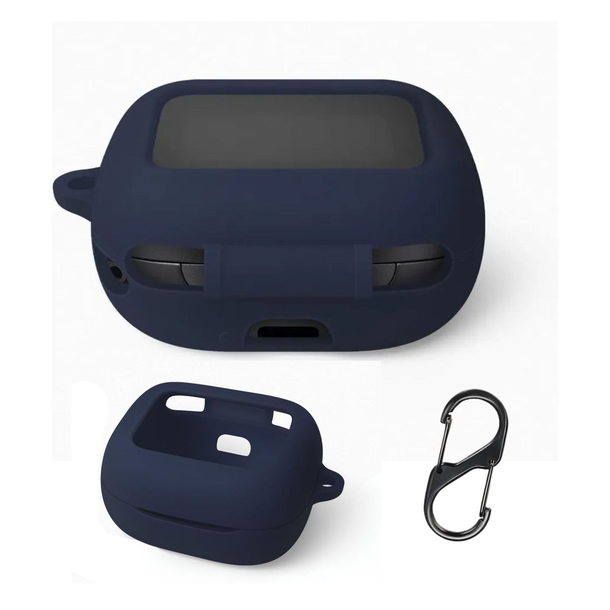 GENERICO - Funda case para audifonos JBL LIVE BEAM 3/ BUDS 3/ FLEX 3 COLOR AZUL OSCURO