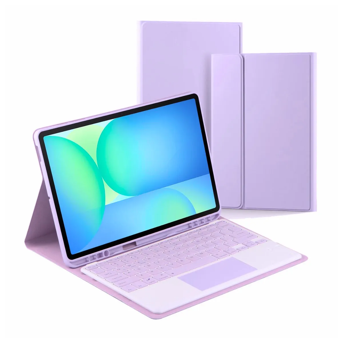 GENERICO - Funda Con Teclado Bluetooth Touchpad para Samsung S10 LITE /S10 / S10 FE 10.9 " - LILA