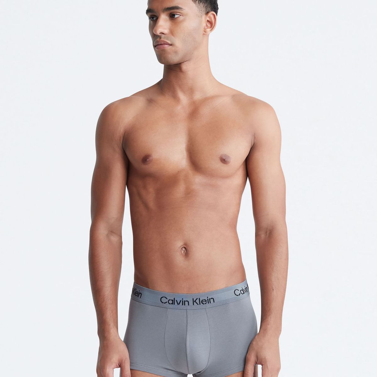 CALVIN KLEIN - 3 PACK STENCIL LOGO  COTTON STRETCH - LOW RISE TRUNK