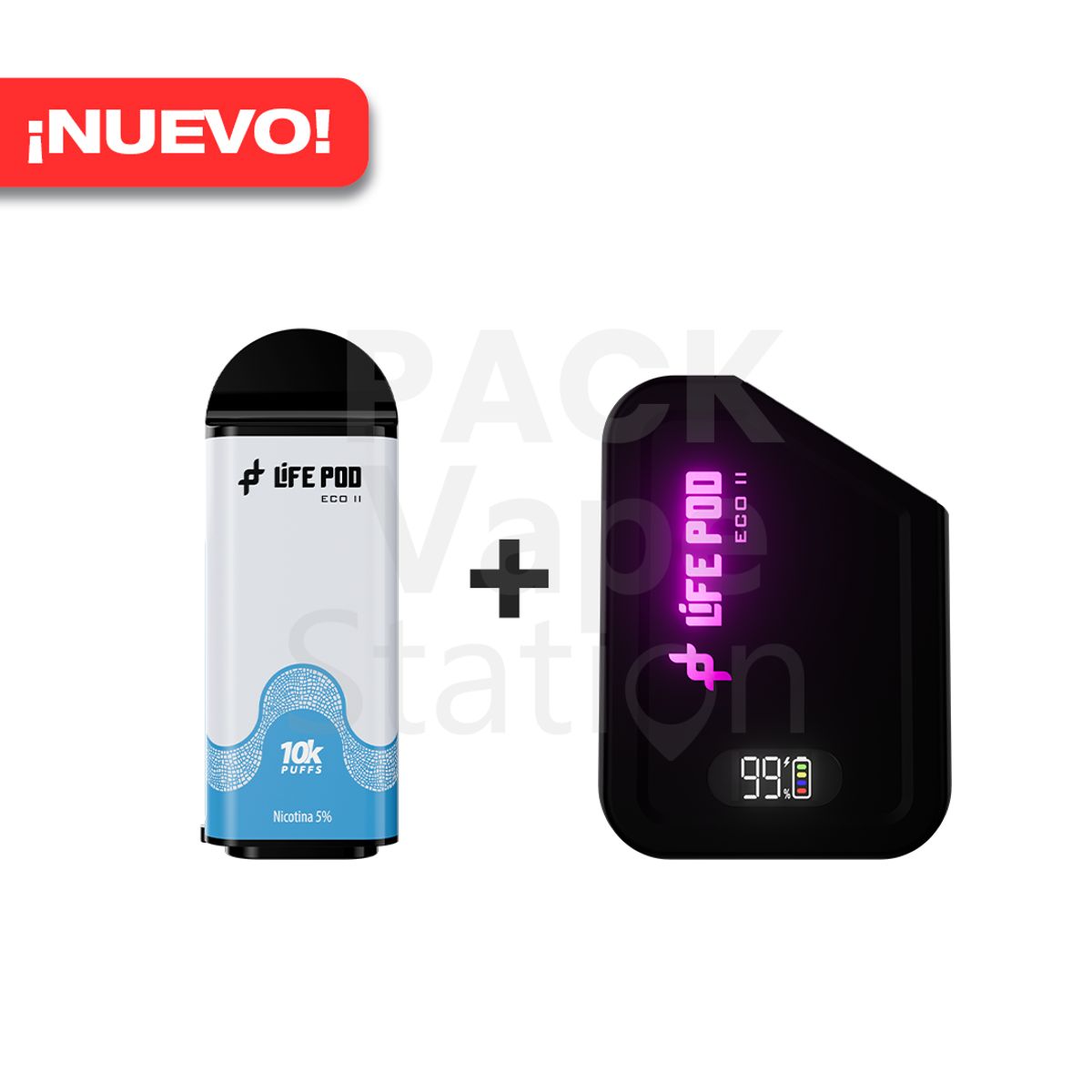 VAPE STATION - Pack Life Pod Eco II - 10000 Puffs - Polar Ice