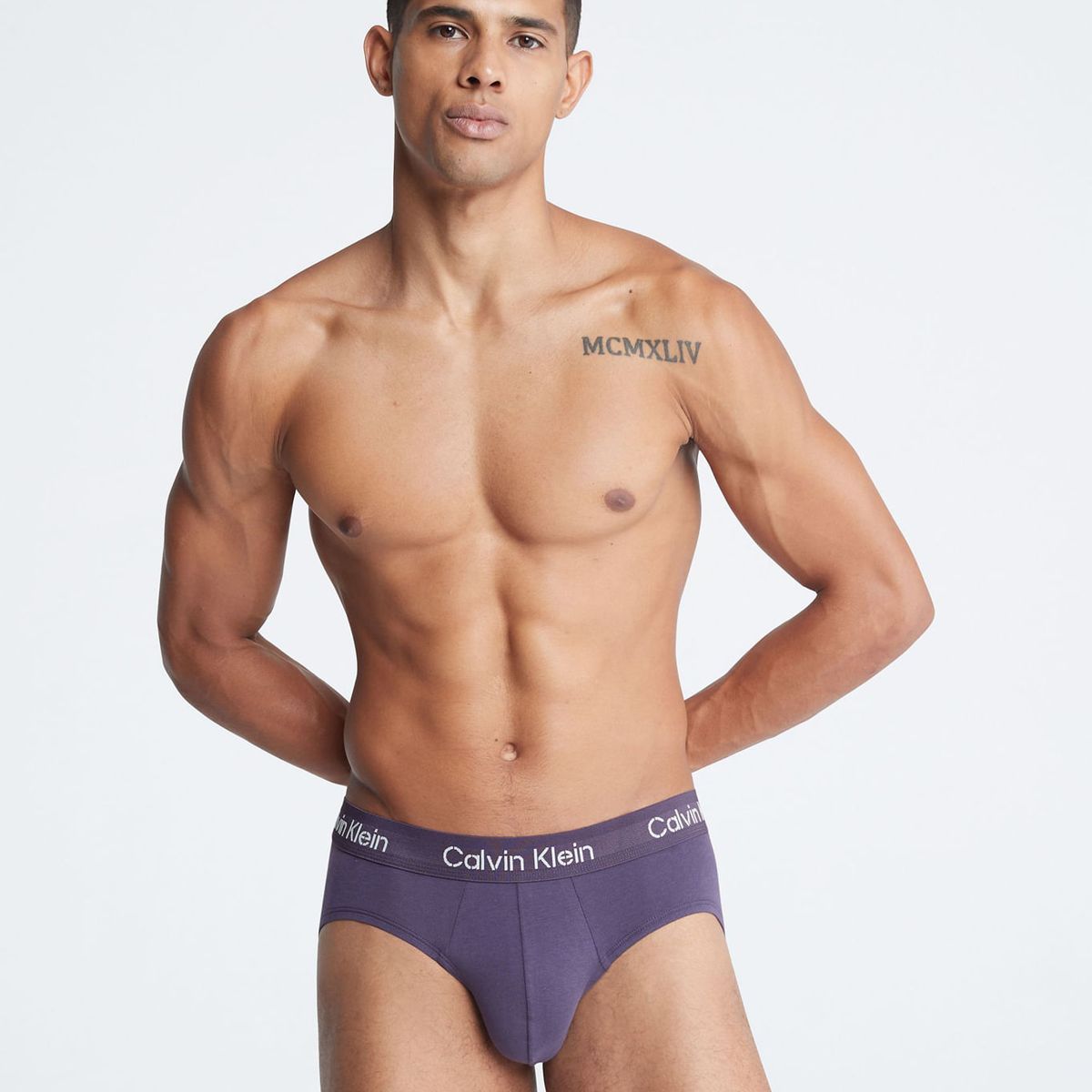 CALVIN KLEIN - 3 PACK STENCIL LOGO  COTTON STRETCH - HIP BRIEF