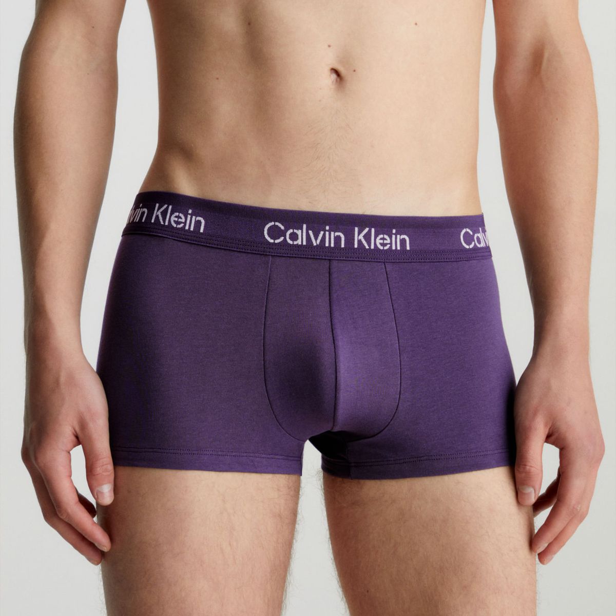 CALVIN KLEIN - 3 PACK STENCIL LOGO  COTTON STRETCH - LOW RISE TRUNK
