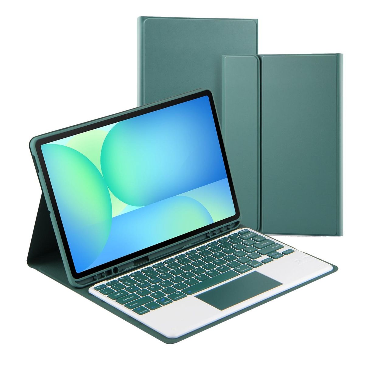 GENERICO - Funda Con Teclado Bluetooth Touchpad para Samsung S10/ S10 LITE /  S10 FE 10.9 " - VERDE M.