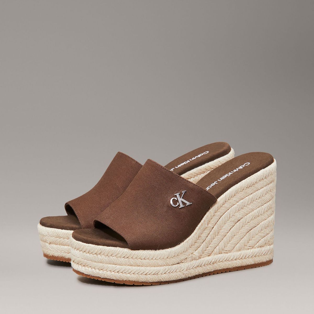 CALVIN KLEIN - ALPARGATAS WEDGE ROPE SLIDE MG