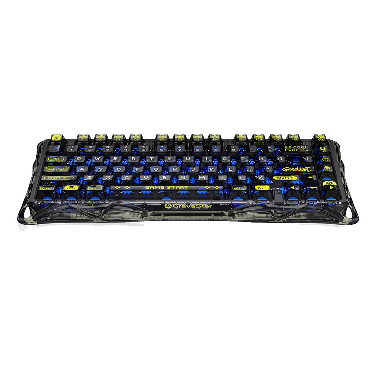 GRAVASTAR - Teclado Mecánico Inalámbrico GravaStar Mercury K1 Lite Transparent Black