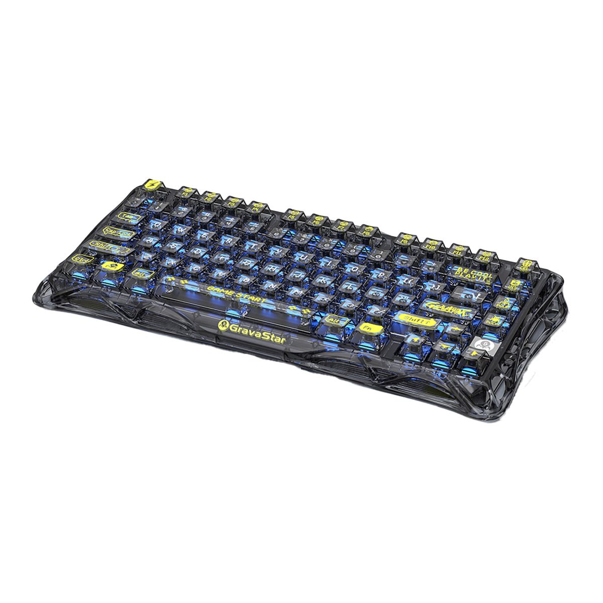 GRAVASTAR - Teclado Mecánico Inalámbrico GravaStar Mercury K1 Lite Transparent Black