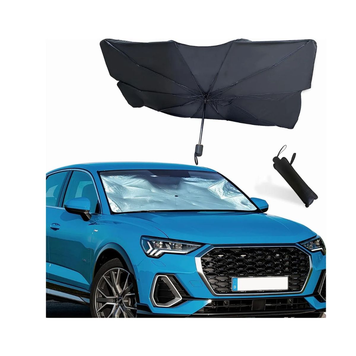 OEM - PROTECTOR SOLAR TIPO SOMBRILLA PARA AUTOS Y CAMIONETAS