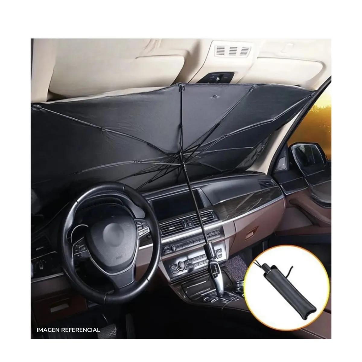 OEM - PROTECTOR SOLAR TIPO SOMBRILLA PARA AUTOS Y CAMIONETAS