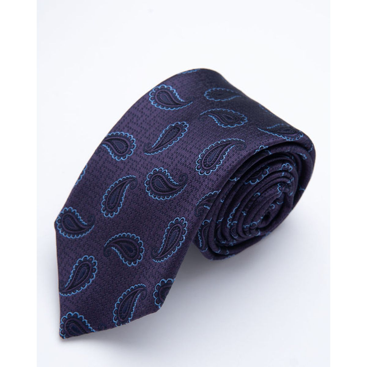 ANDREW'S TIES - CORBATA MORADO CON DISEÑO PAISLEY