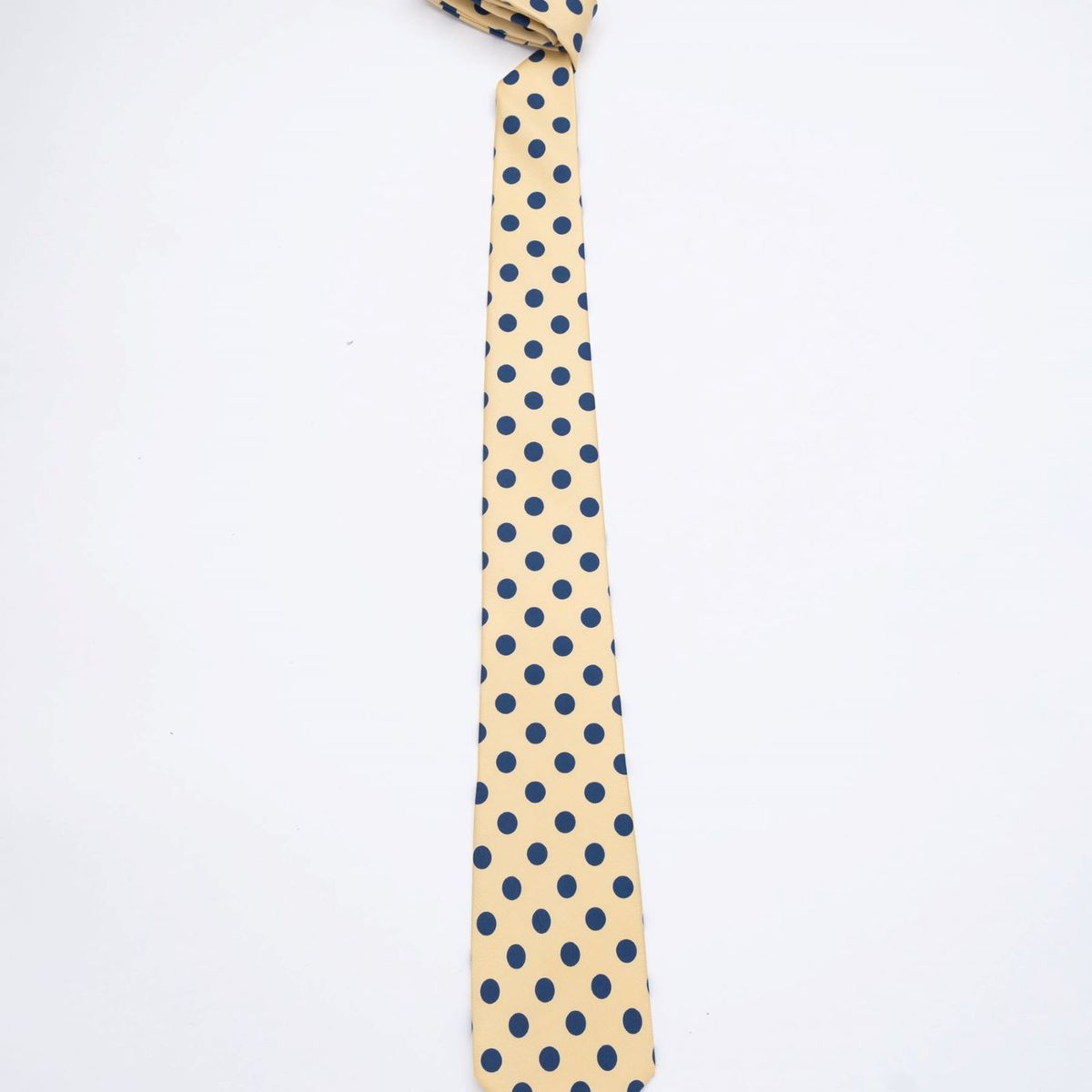 ANDREW'S TIES - CORBATA AMARILLO CON CIRCULOS AZULES