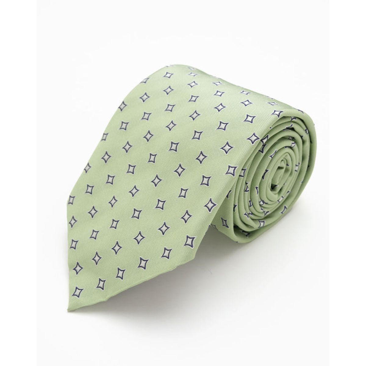Andrew'S Ties - CORBATA VERDE PASTEL CON DISEÑO DE ESTRELLAS PLATEADAS