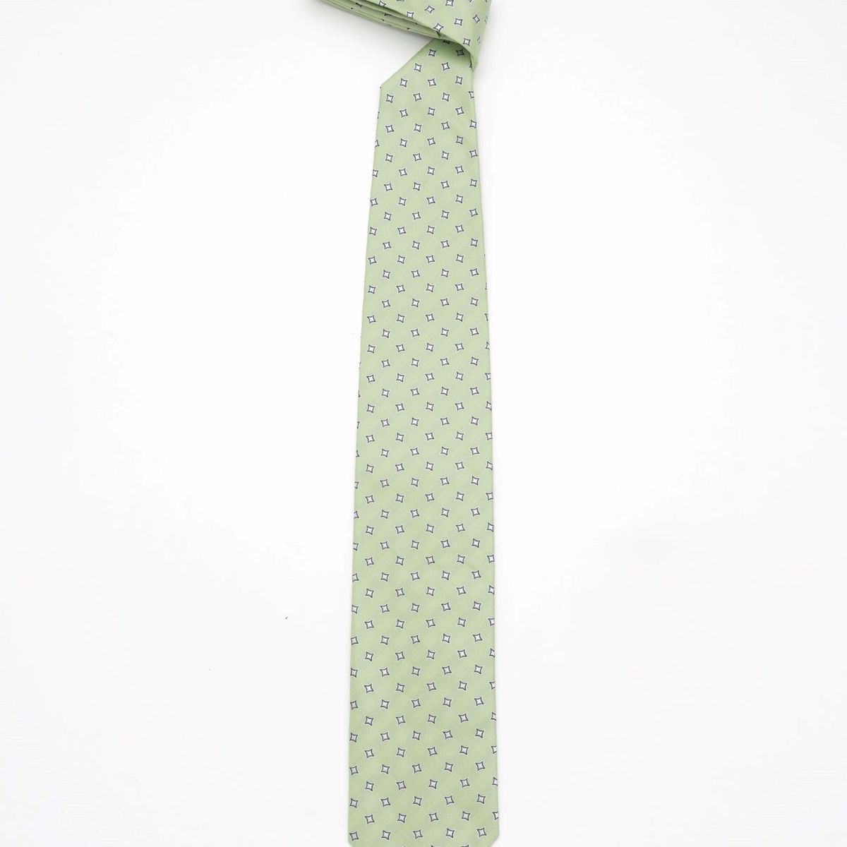 Andrew'S Ties - CORBATA VERDE PASTEL CON DISEÑO DE ESTRELLAS PLATEADAS