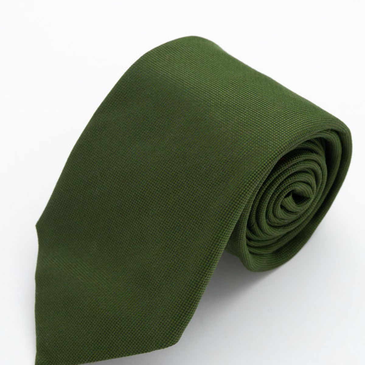 ANDREW'S TIES - CORBATA VERDE PETROLEO SOLIDO LABRADO