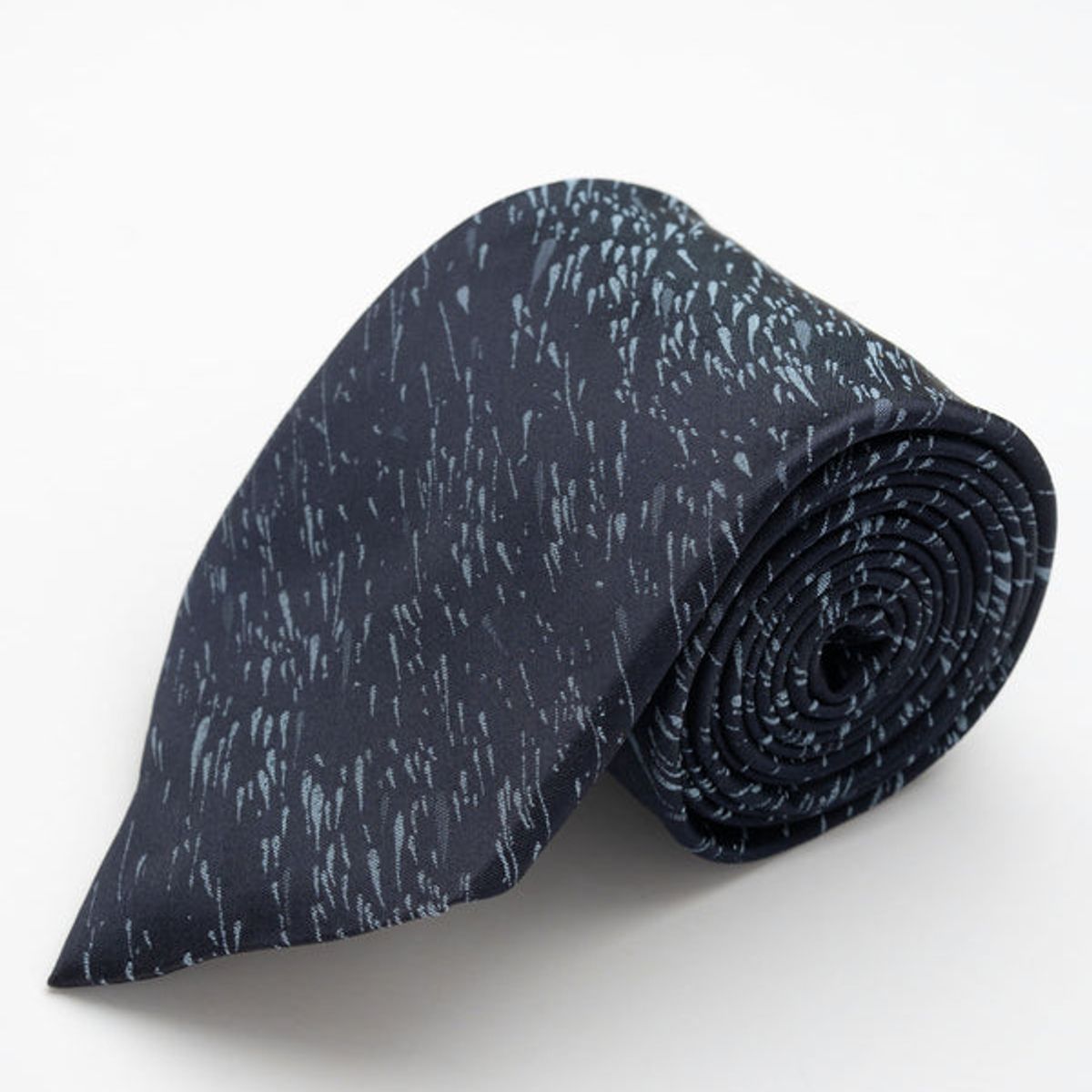 ANDREW'S TIES - CORBATA AZUL CON DETALLES DE MANCHAS CELESTES