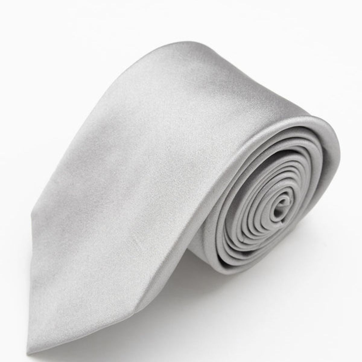 ANDREW'S TIES - CORBATA COLOR PLATA SOLIDA BRILLOSO