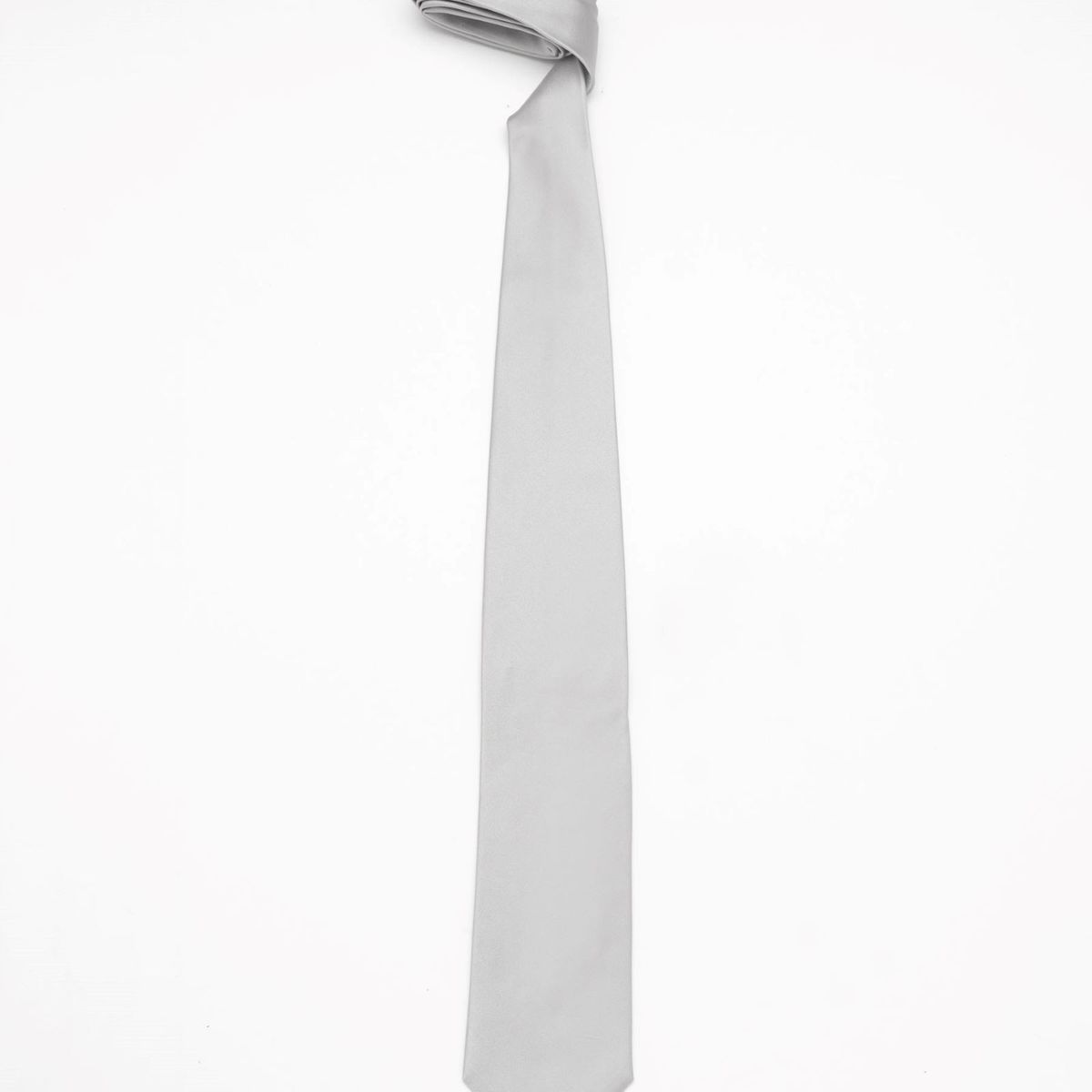 ANDREW'S TIES - CORBATA COLOR PLATA SOLIDA BRILLOSO