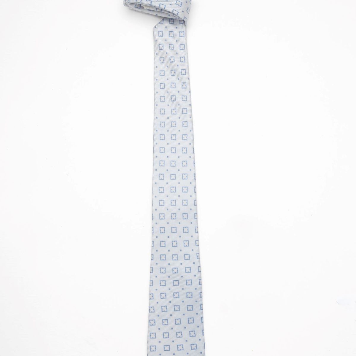 ANDREW'S TIES - CORBATA CELESTE CON DISEÑOS AZULES