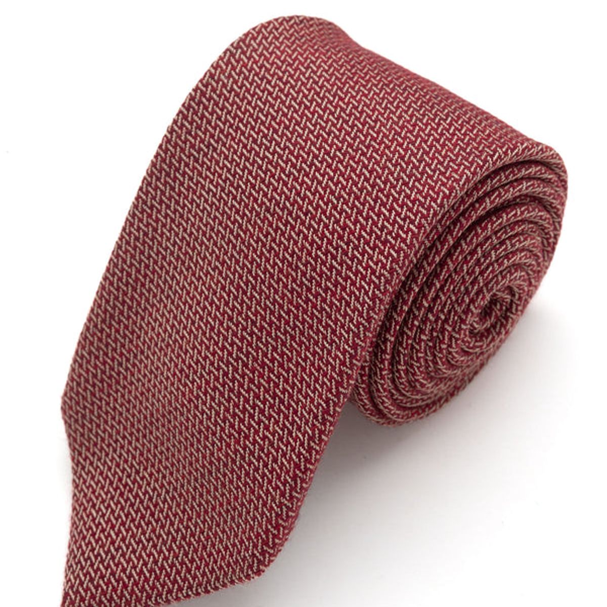 ANDREW'S TIES - CORBATA GUINDA CON BASTONES DORADOS