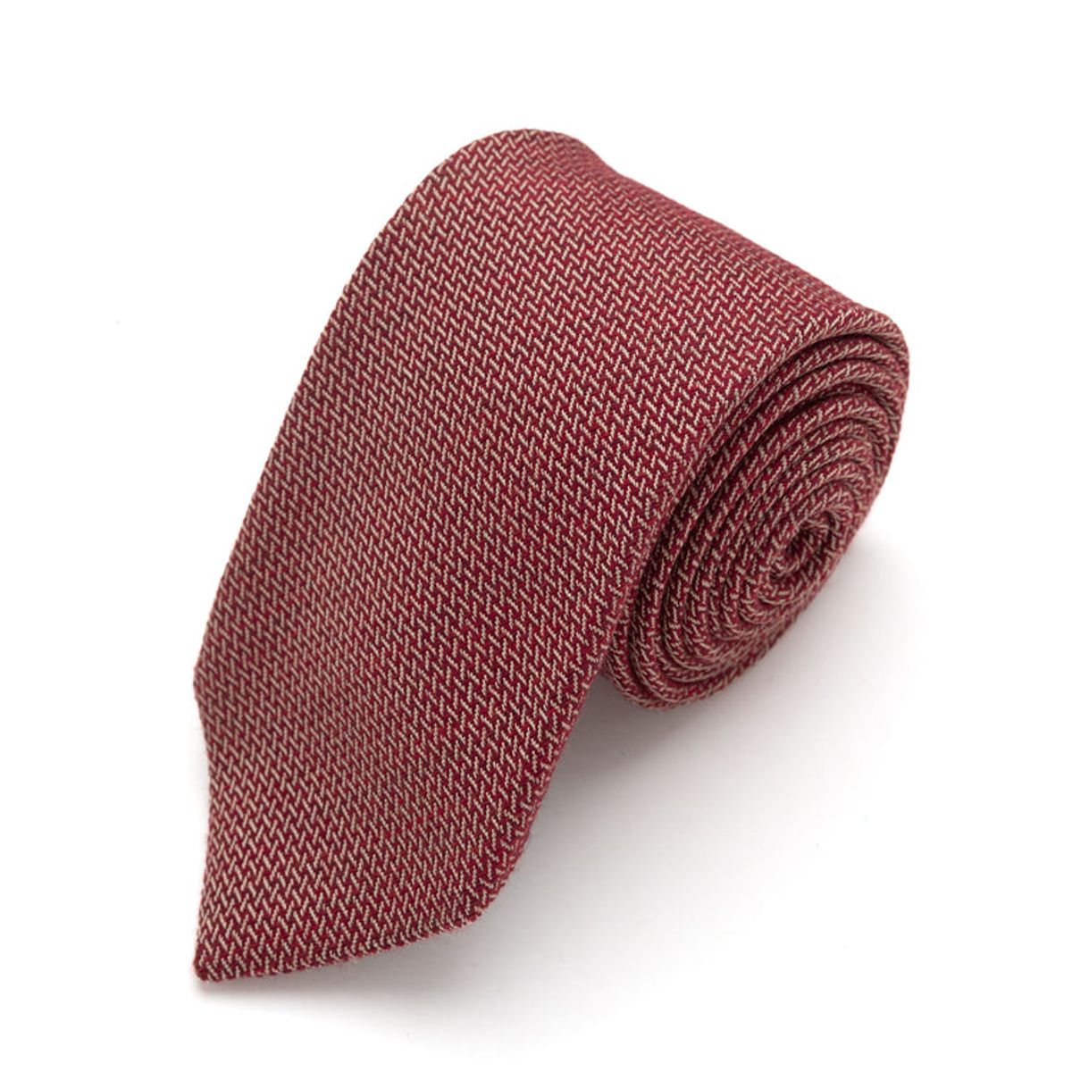 ANDREW'S TIES - CORBATA GUINDA CON BASTONES DORADOS