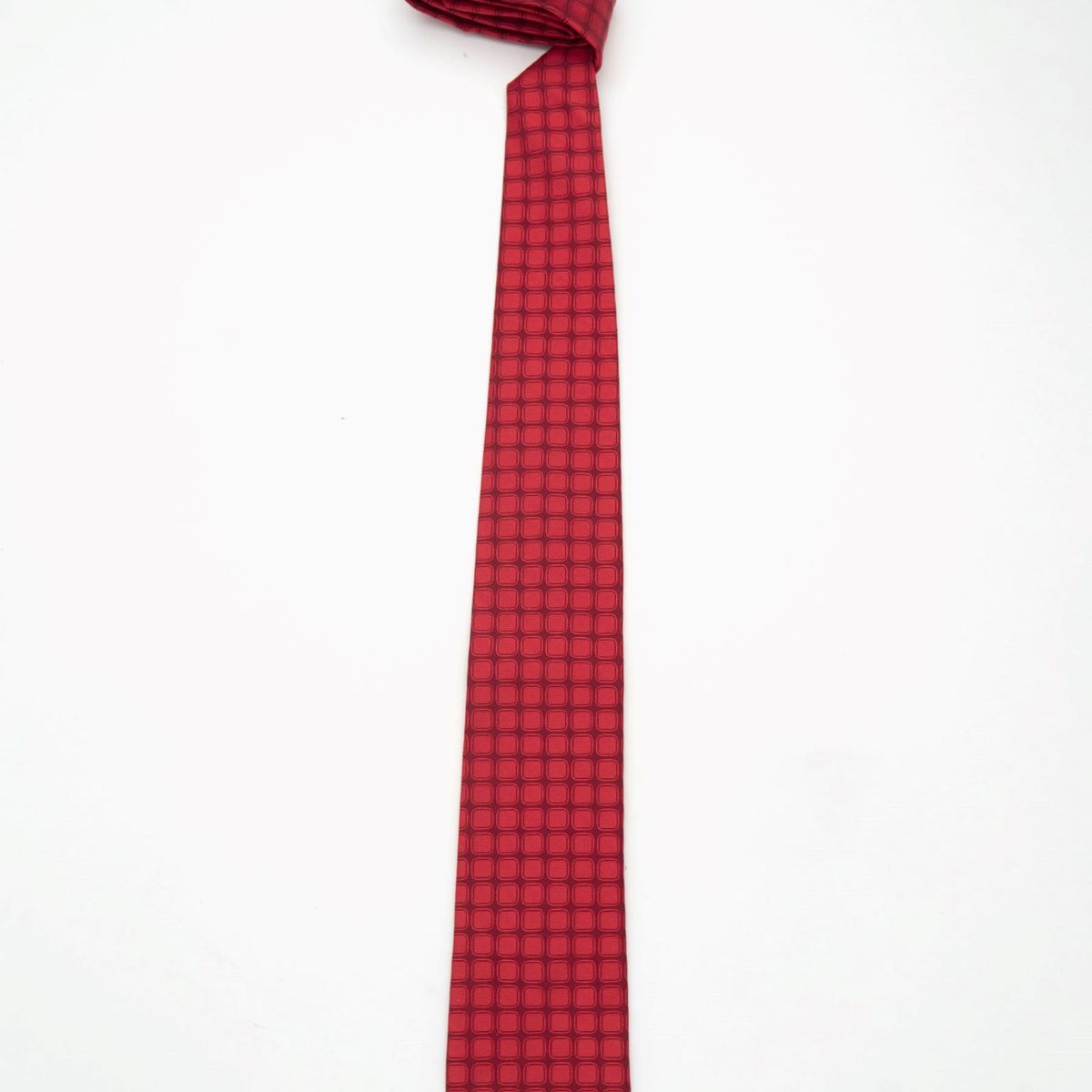 ANDREW'S TIES - CORBATA ROJA CUADROS A TONO ROJOS
