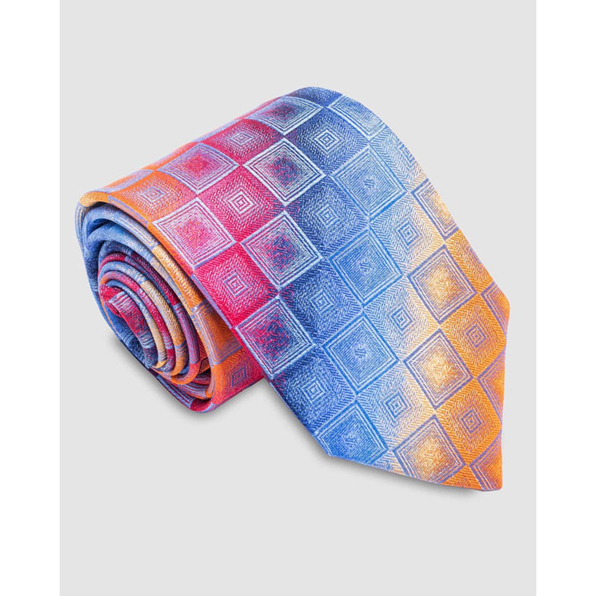 ANDREW'S TIES - Corbata Fondo Multicolor Con Diseño Cuadros
