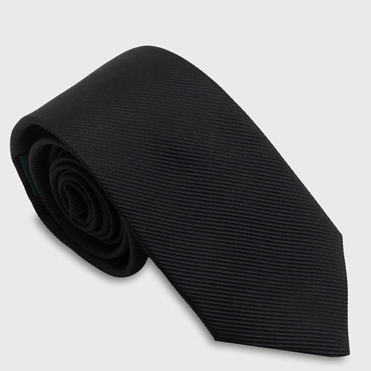 ANDREW'S TIES - Corbata de seda Slim Negro