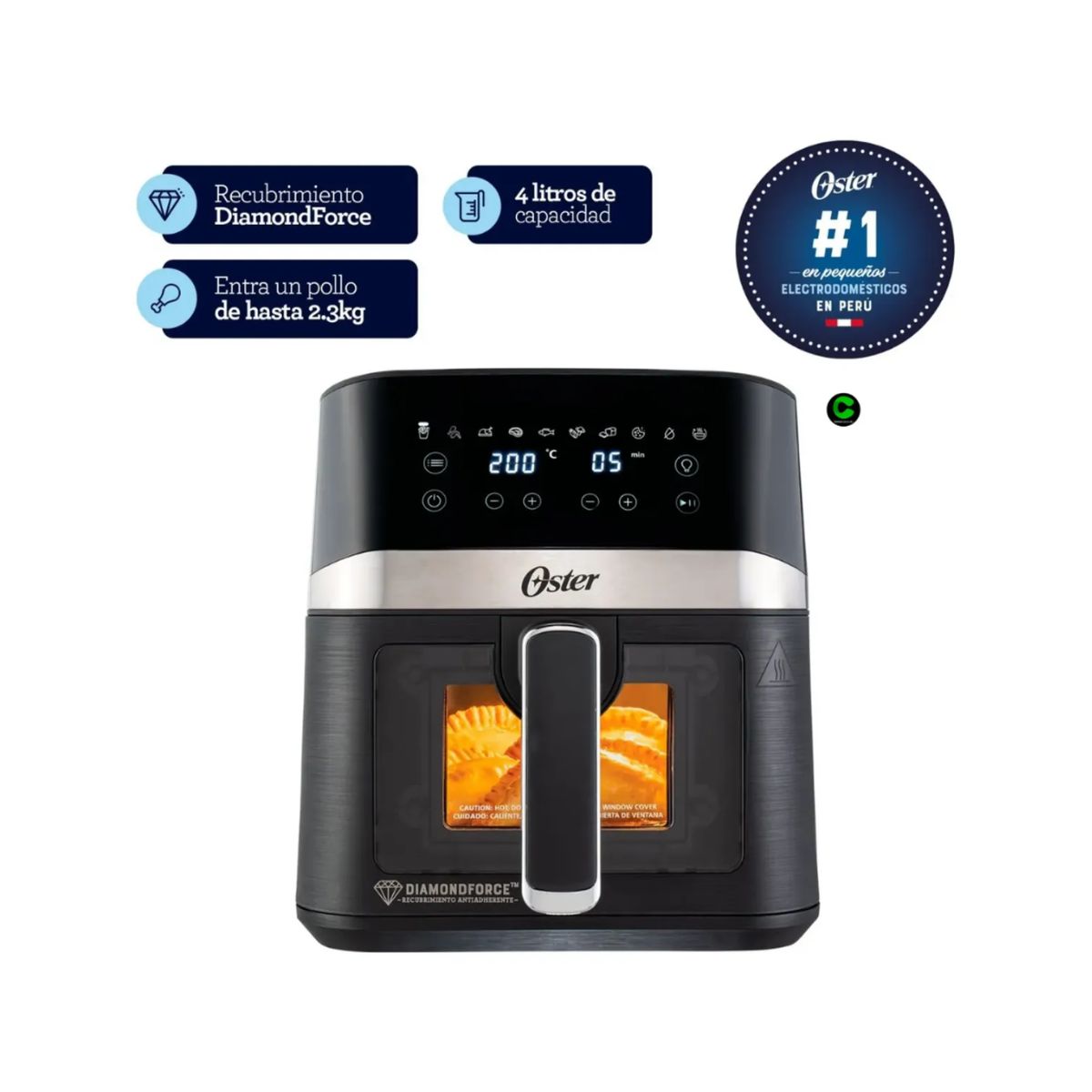 OSTER - Combo Freidora de aire Oster CKSTAF40WDDF y Ventilador Miray