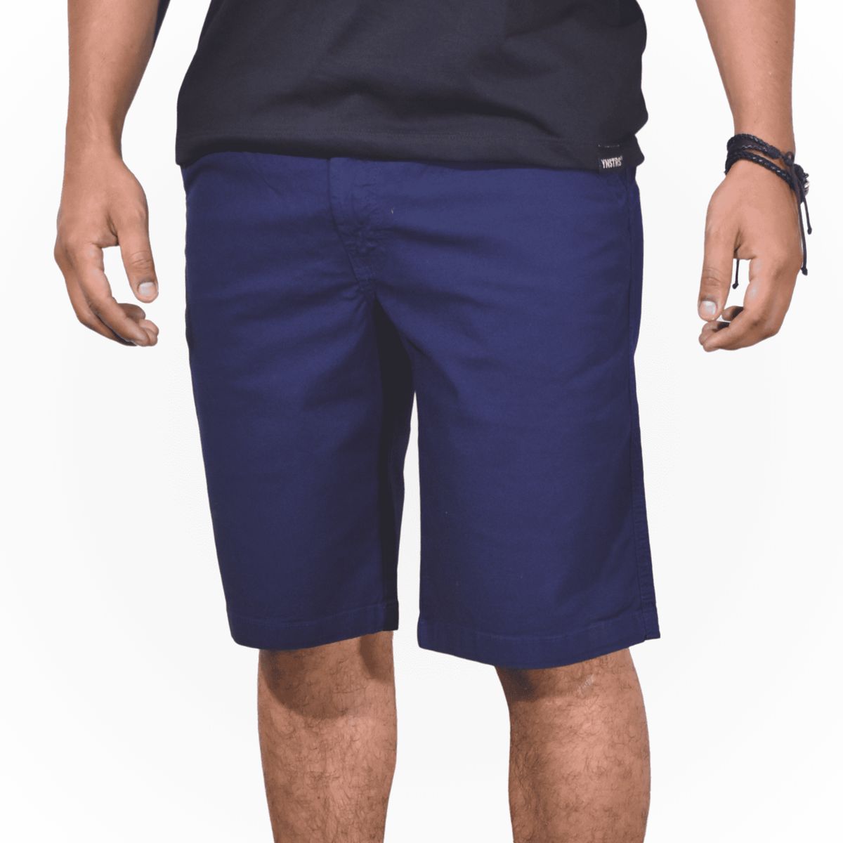 YONISTERS CLOTHING - Short de Algodón Drill Hombre Slim Fit Casual y de Vestir YONISTERS - Estilo Versátil - Azul Acero