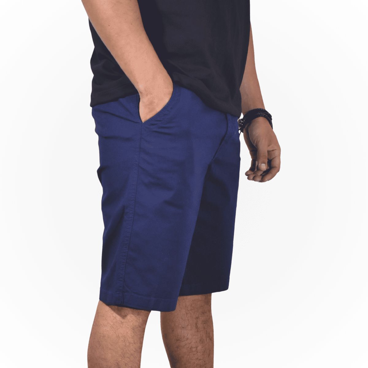 YONISTERS CLOTHING - Short de Algodón Drill Hombre Slim Fit Casual y de Vestir YONISTERS - Estilo Versátil - Azul Acero