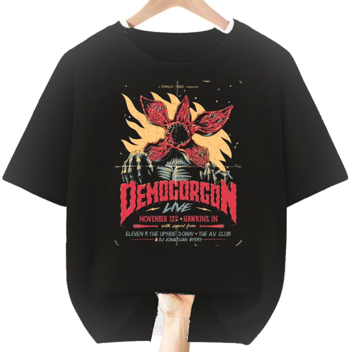 GENERICO - Polo Algodon Demogorgon Stranger Things - Tallas 14 hasta XL