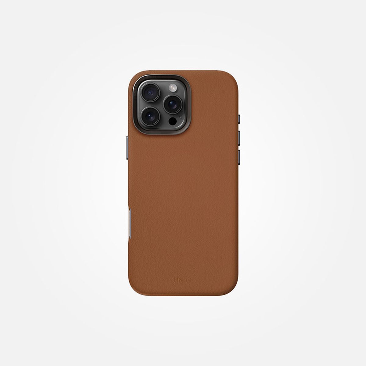 GENERICO - Case de cuero premium Uniq Lyden para iPhone 16 Pro Marron
