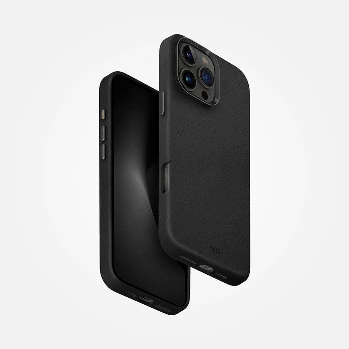 GENERICO - Case de cuero premium Uniq Lyden para iPhone 16 Pro Max Negro