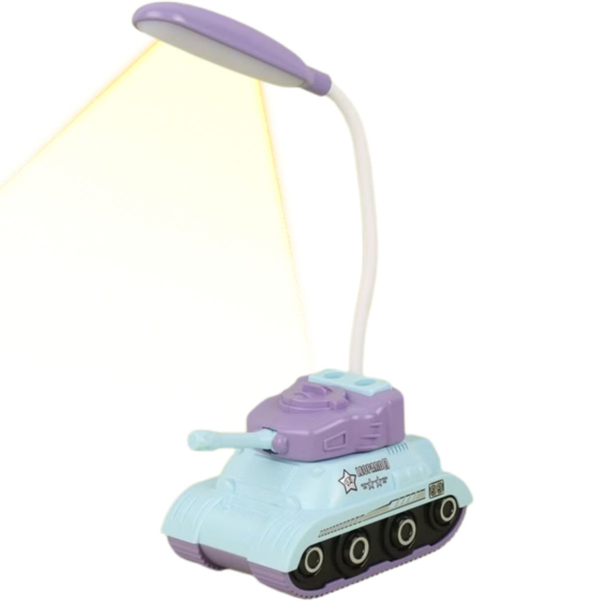 GENERICO - Lámpara LED de Escritorio Infantil Diseño Tanque - Morado