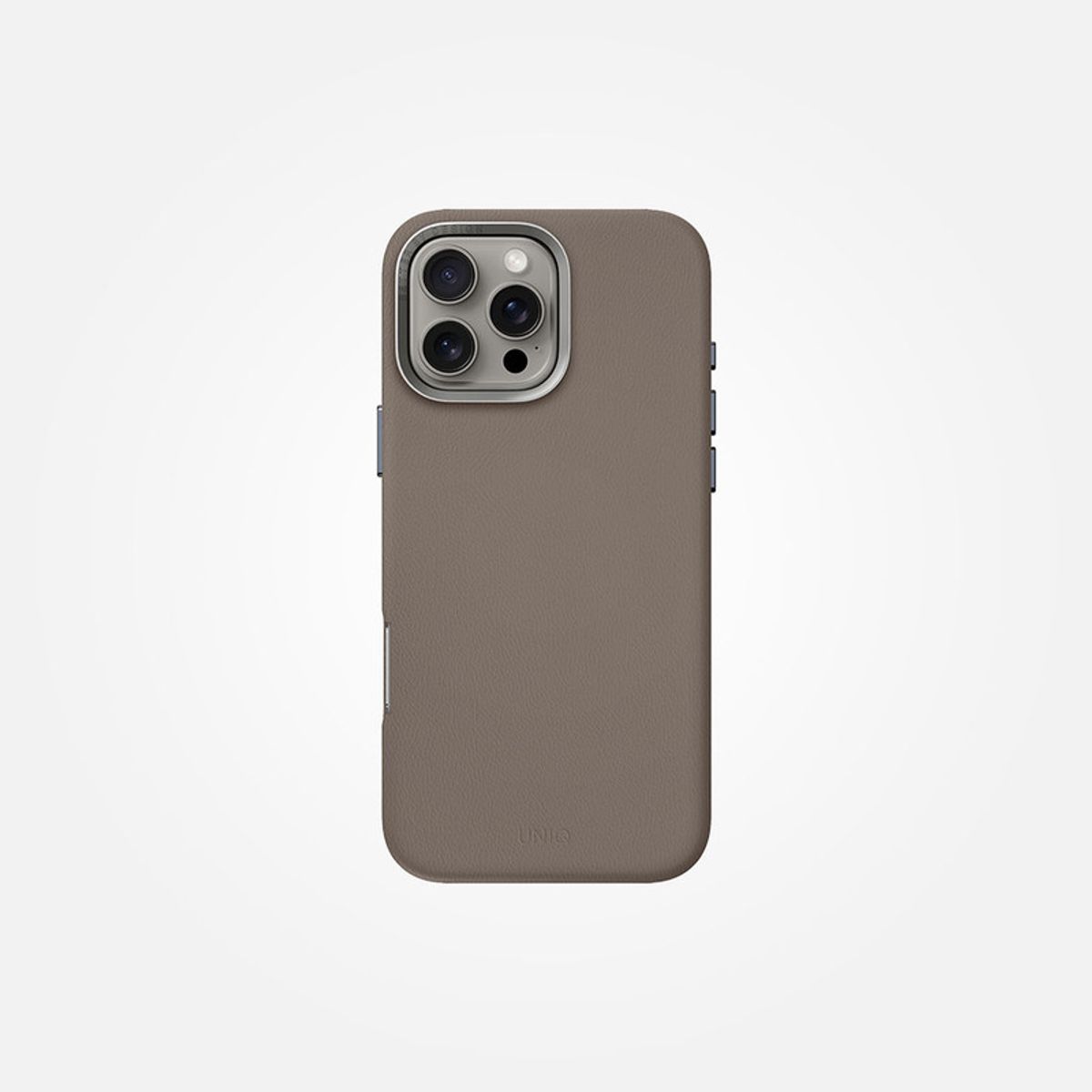 GENERICO - Case de cuero premium Uniq Lyden para iPhone 16 Pro Max Gris