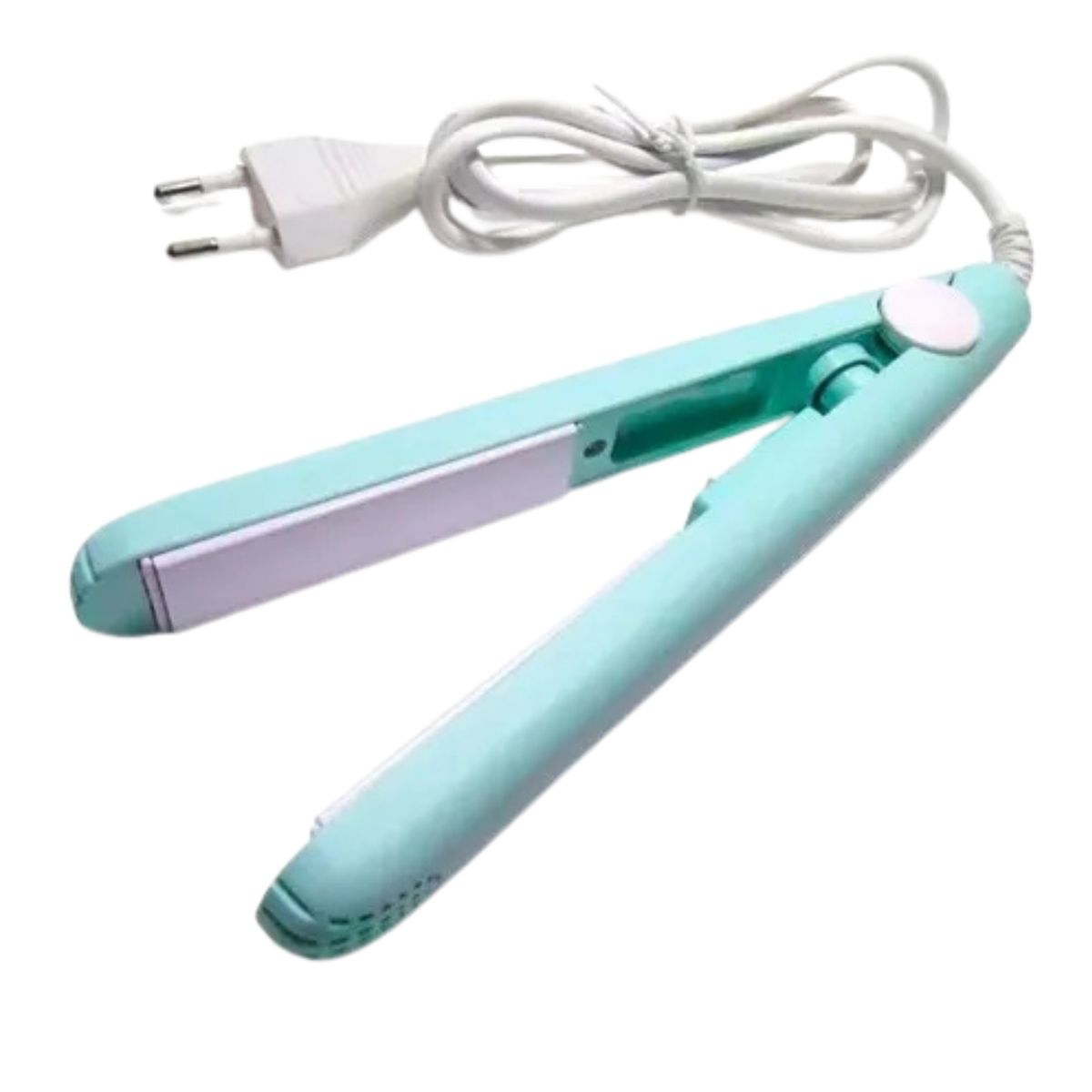 GENERICO - Mini plancha con estuche portátil - Celeste