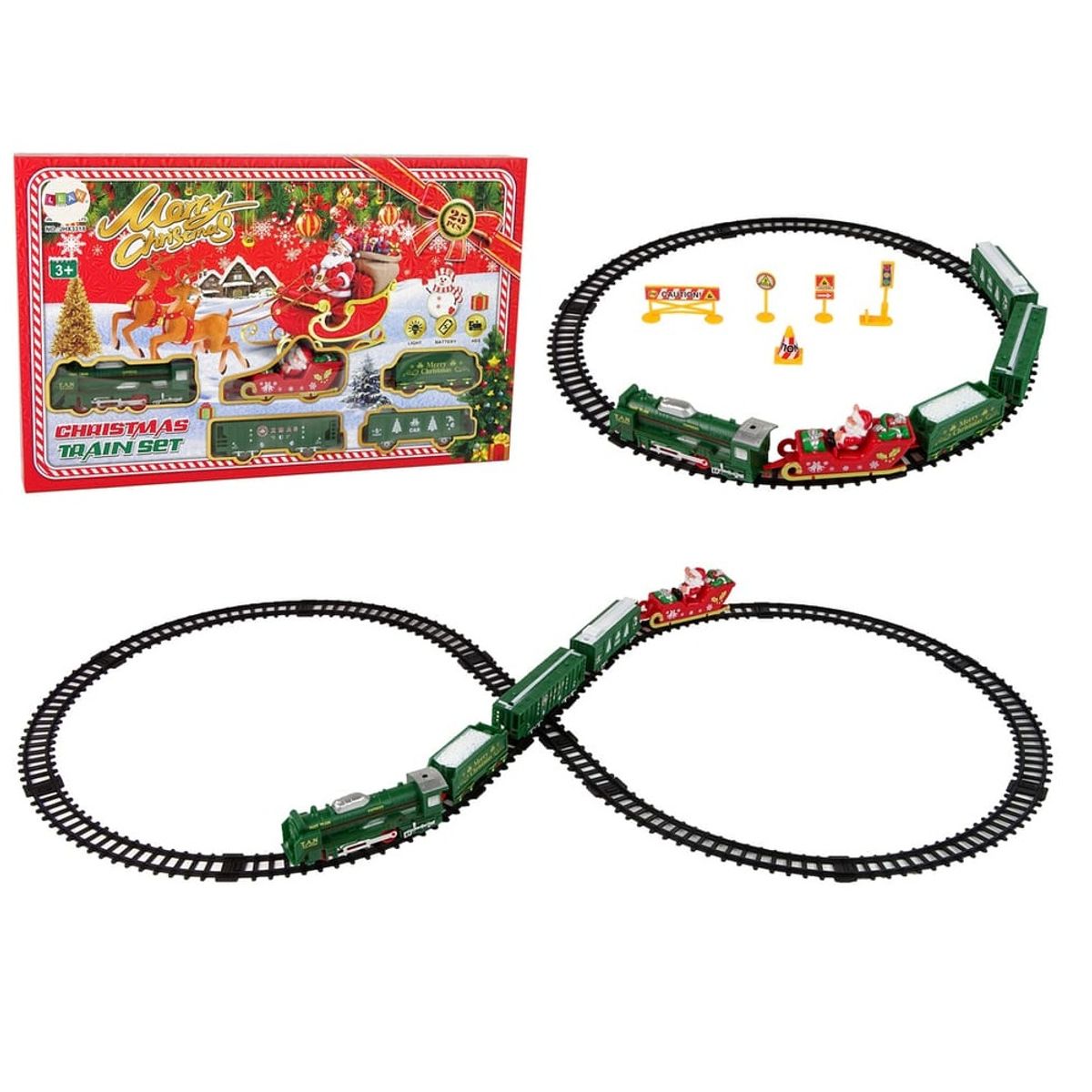 GENERICO - Tren Eléctrico Navideño Luminoso Santa 25 piezas