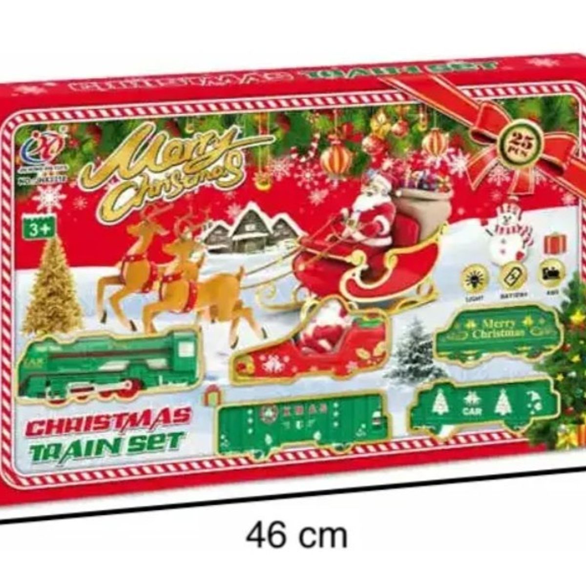 GENERICO - Tren Eléctrico Navideño Luminoso Santa 25 piezas