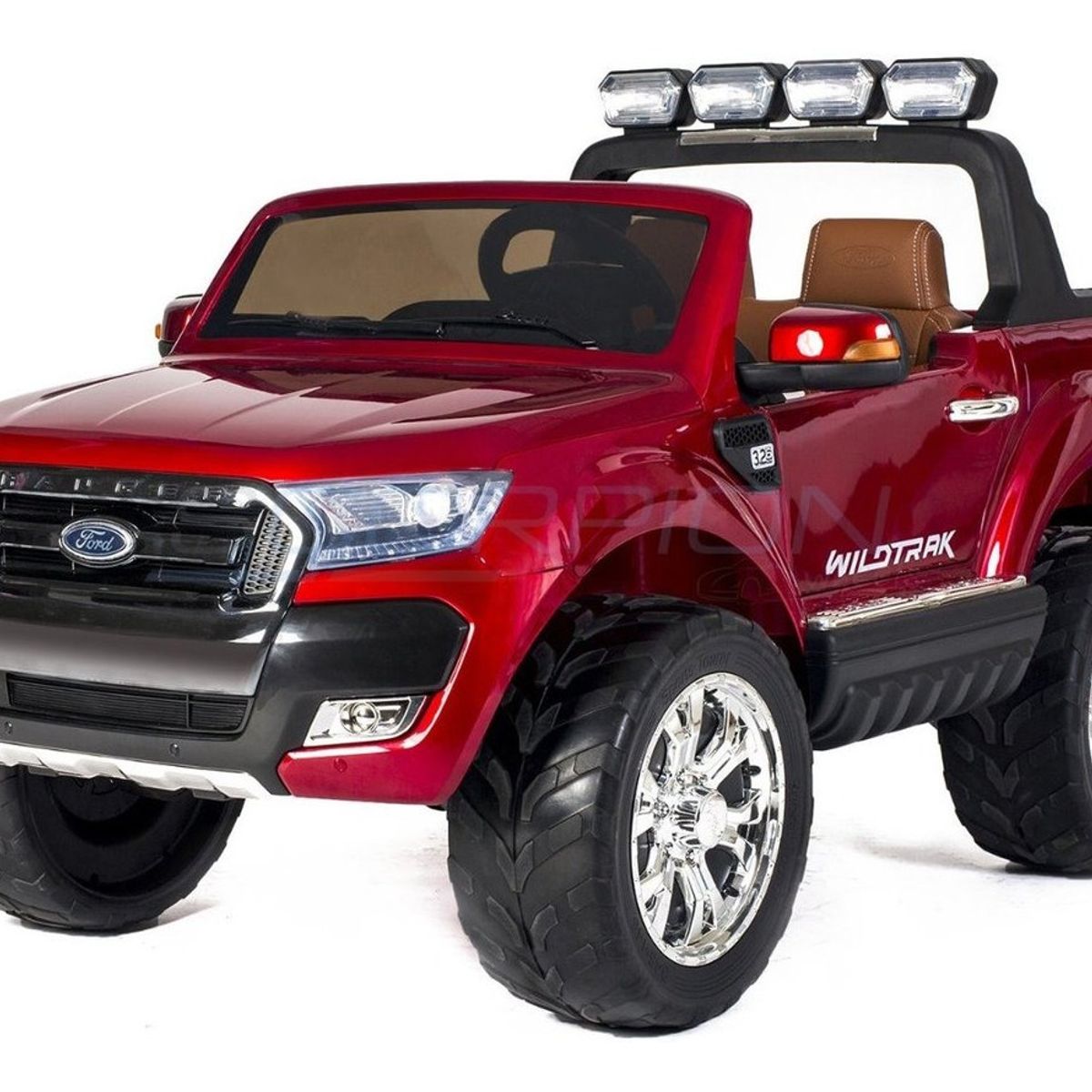 GENERICO - Carro a Batería Ford Ranger Rojo Para Niños 4x4 Licenciado